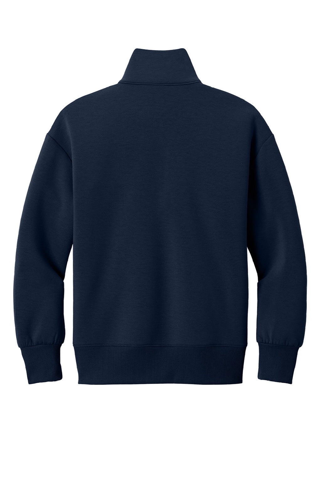 Mercer+Mettle MM3101 Womens Soft Spacer 1/4 Zip Sweatshirt Night Navy Blue Flat Back