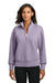 Mercer+Mettle MM3101 Womens Soft Spacer 1/4 Zip Sweatshirt Ash Purple Model Front