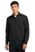 Mercer+Mettle MM3102 Mens Soft Spacer Full Zip Sweatshirt w/ Pockets Deep Black Model Front