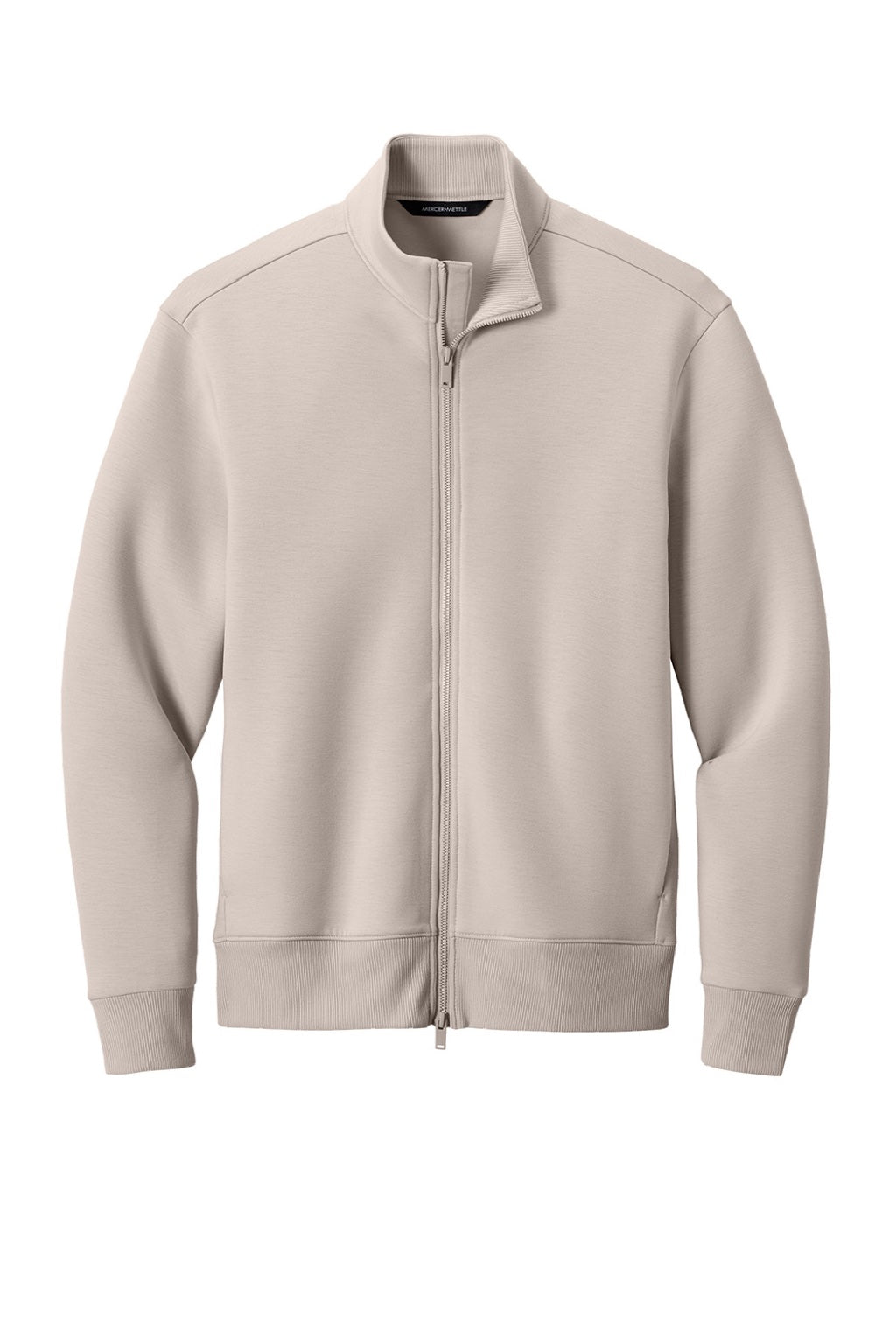 Mercer+Mettle MM3102 Mens Soft Spacer Full Zip Sweatshirt w/ Pockets Warm Quartz Flat Front