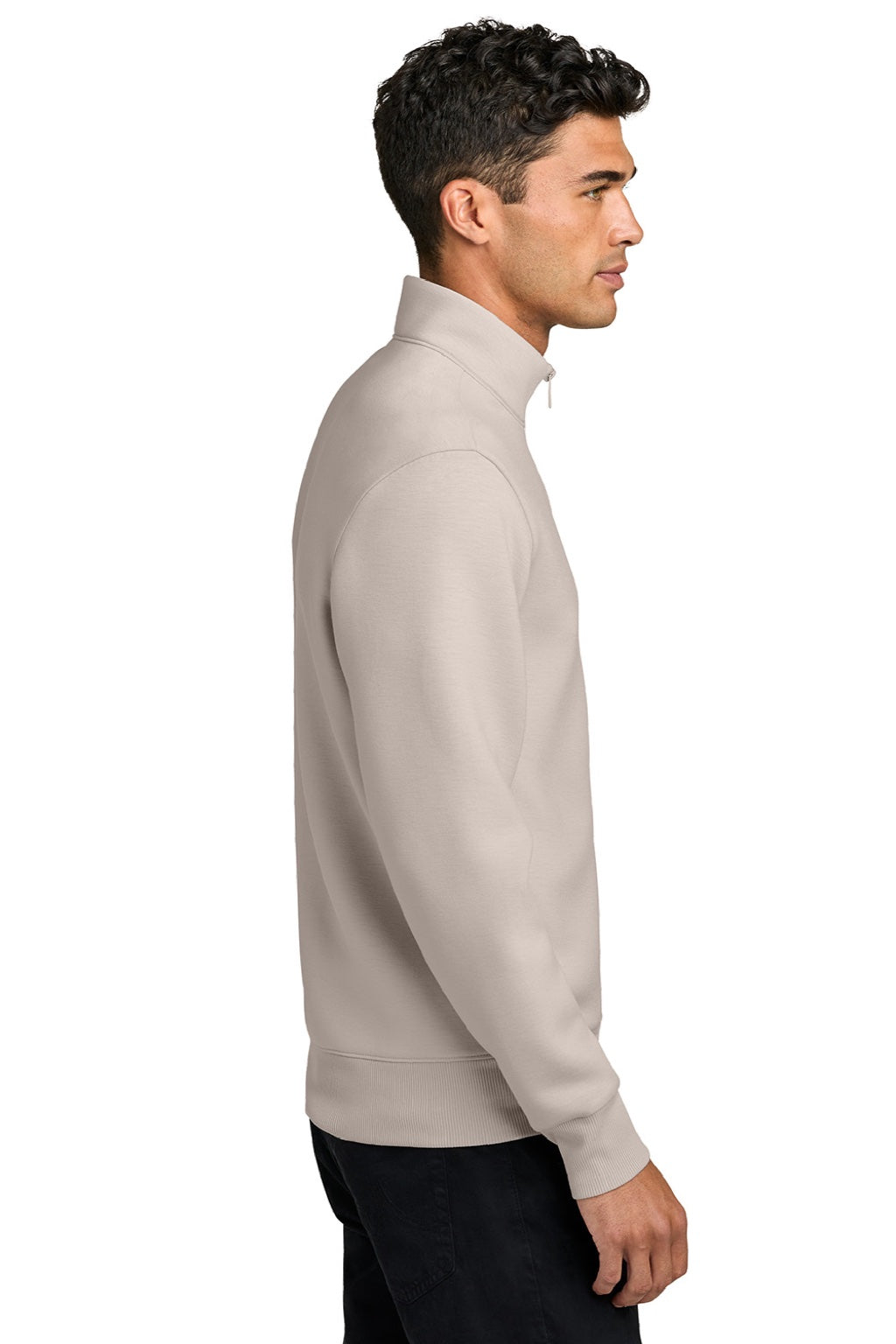 Mercer+Mettle MM3102 Mens Soft Spacer Full Zip Sweatshirt w/ Pockets Warm Quartz Model Side