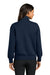 Mercer+Mettle MM3103 Womens Soft Spacer Full Zip Sweatshirt w/ Pockets Night Navy Blue Model Back
