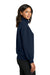 Mercer+Mettle MM3103 Womens Soft Spacer Full Zip Sweatshirt w/ Pockets Night Navy Blue Model Side