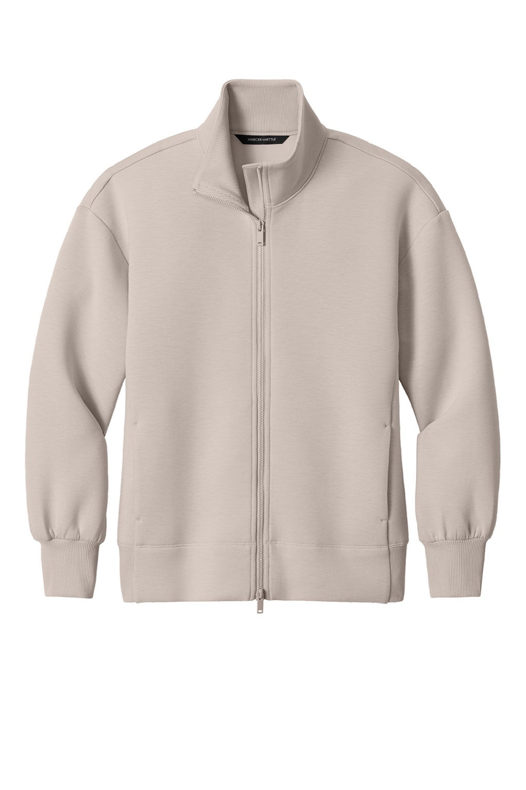 Mercer+Mettle MM3103 Womens Soft Spacer Full Zip Sweatshirt w/ Pockets Warm Quartz Flat Front