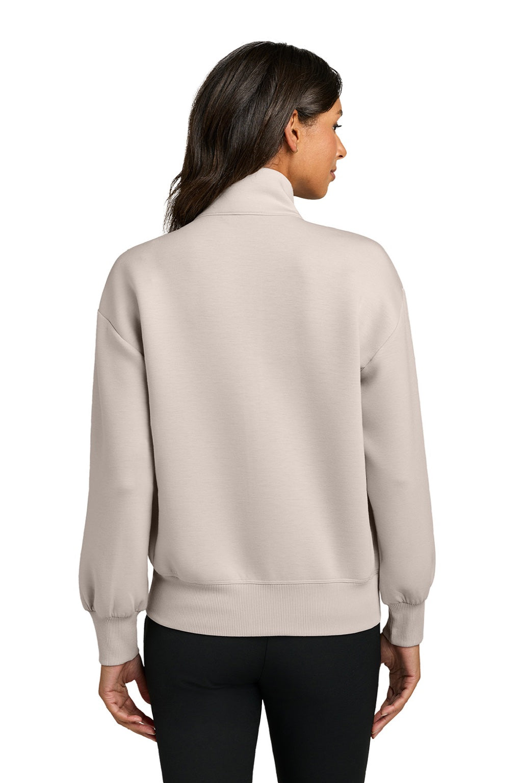 Mercer+Mettle MM3103 Womens Soft Spacer Full Zip Sweatshirt w/ Pockets Warm Quartz Model Back