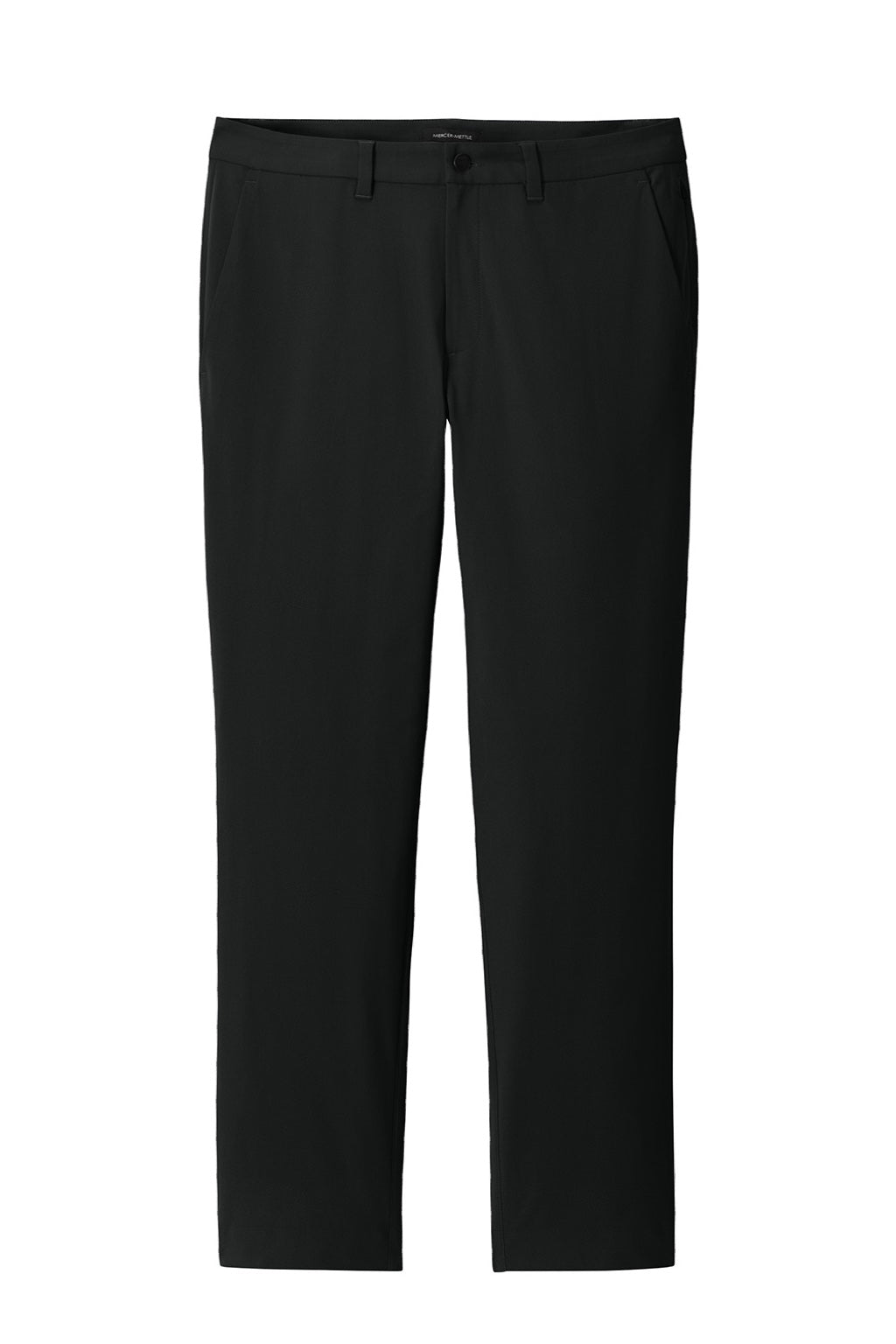 Mercer+Mettle MM4000 Mens Capital Tech Pants w/ Pockets Deep Black Flat Front