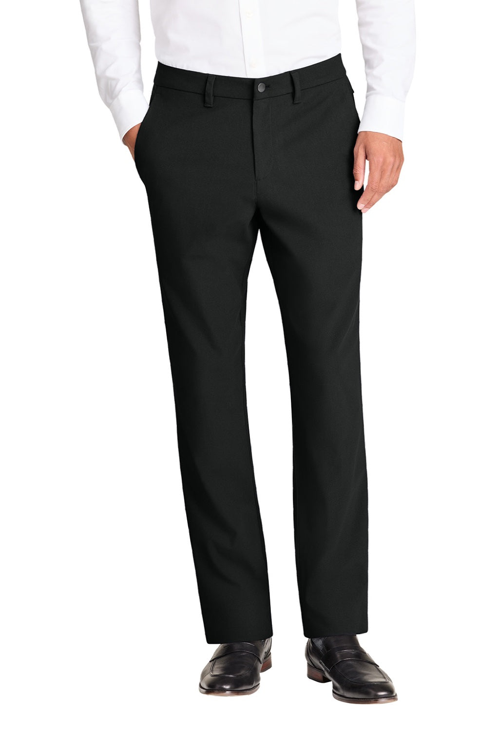 Mercer+Mettle MM4000 Mens Capital Tech Pants w/ Pockets Deep Black Model Front