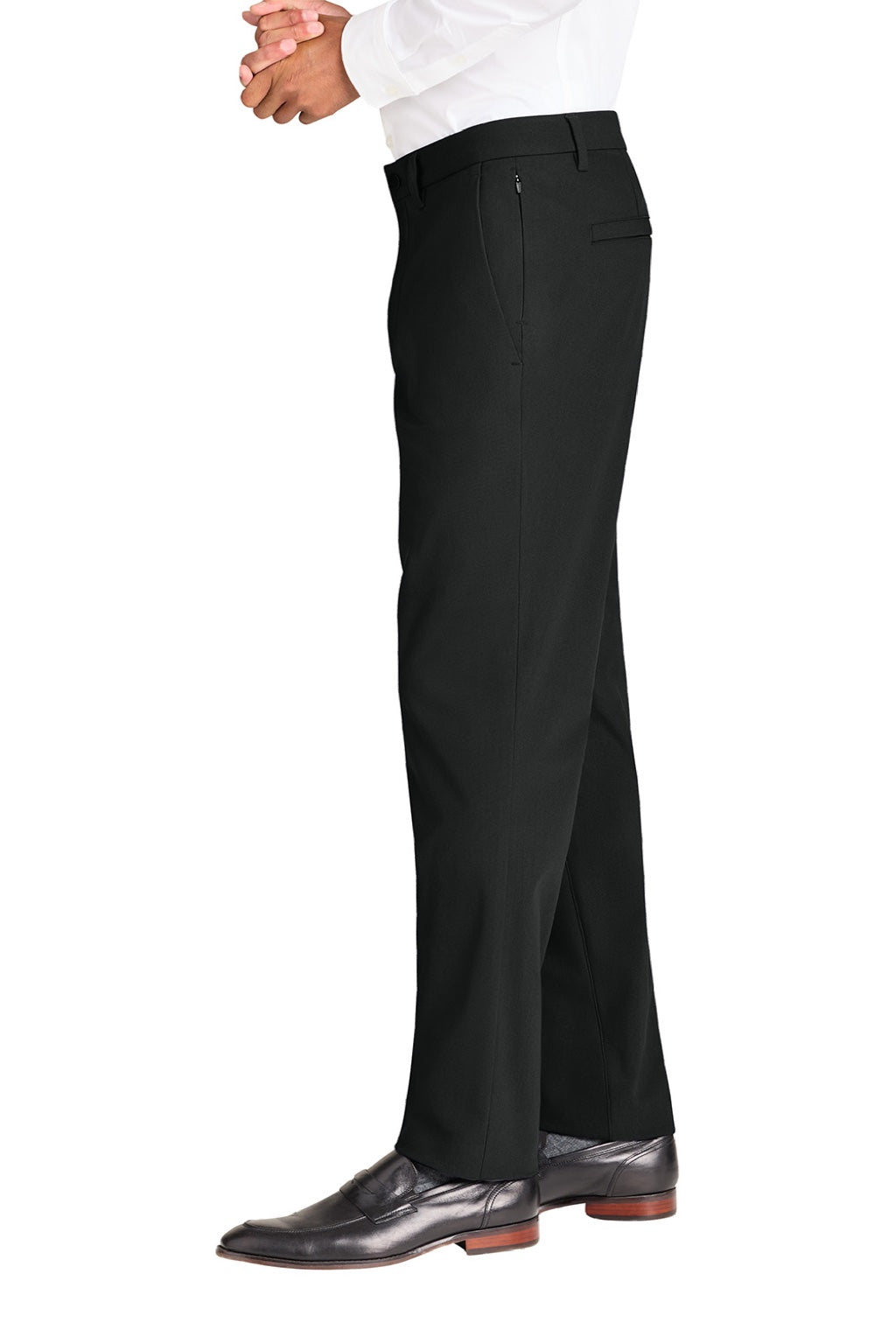 Mercer+Mettle MM4000 Mens Capital Tech Pants w/ Pockets Deep Black Model Side