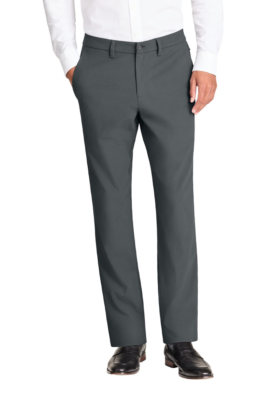 Mercer+Mettle MM4000 Mens Capital Tech Pants w/ Pockets Storm Grey Model Front