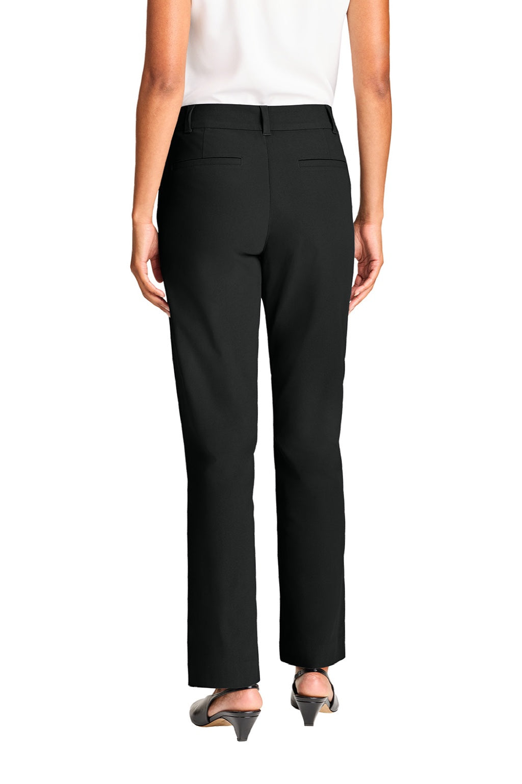 Mercer+Mettle MM4001 Womens Capital Tech Pants w/ Pockets Deep Black Model Back