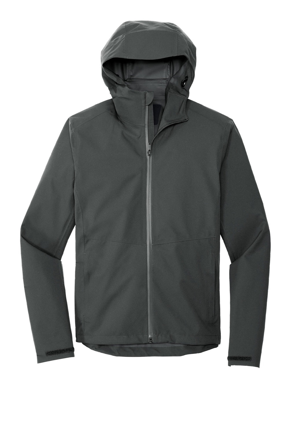 Mercer+Mettle MM7000 Waterproof Full Zip Hooded Rain Jacket Anchor Grey Flat Front