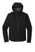 Mercer+Mettle MM7000 Waterproof Full Zip Hooded Rain Jacket Deep Black Flat Front