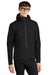 Mercer+Mettle MM7000 Mens Waterproof Full Zip Hooded Rain Jacket Deep Black Model Front