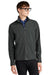 Mercer+Mettle MM7100 Mens Faille Waterproof Full Zip Soft Shell Jacket Anchor Grey Model Front