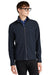 Mercer+Mettle MM7100 Mens Faille Waterproof Full Zip Soft Shell Jacket Night Navy Blue Model Front