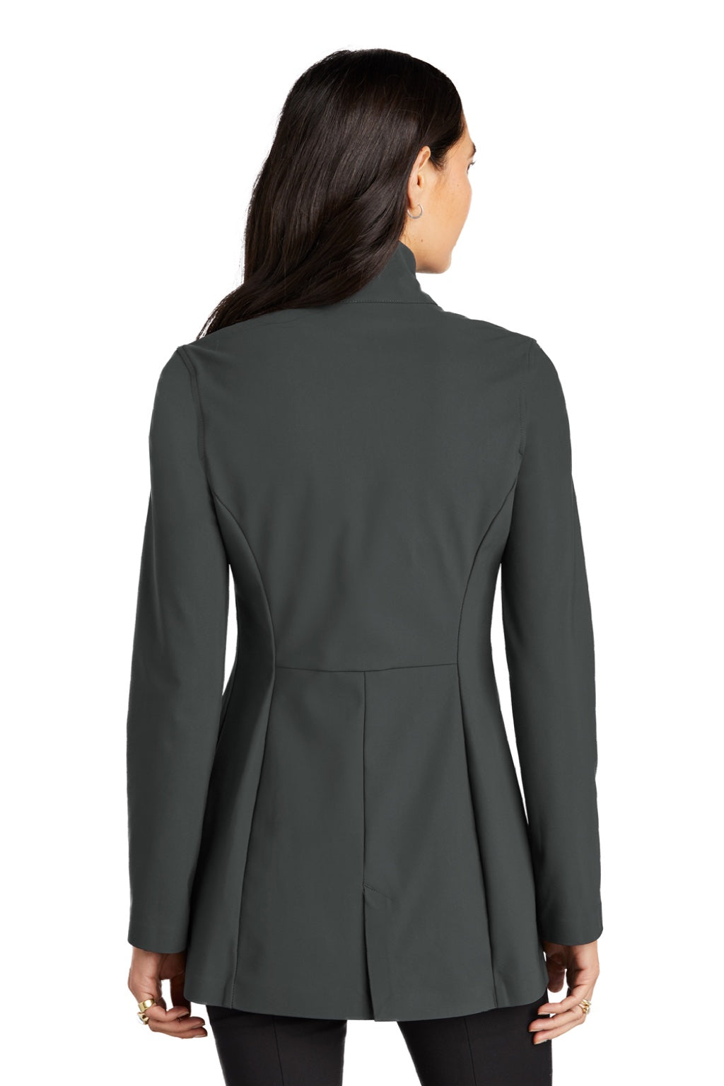 Mercer+Mettle MM7101 Womens Faille Waterproof Full Zip Soft Shell Jacket Anchor Grey Model Back