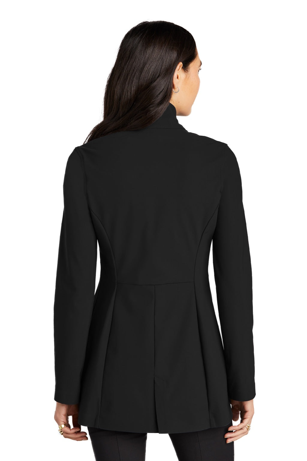 Mercer+Mettle MM7101 Womens Faille Waterproof Full Zip Soft Shell Jacket Deep Black Model Back