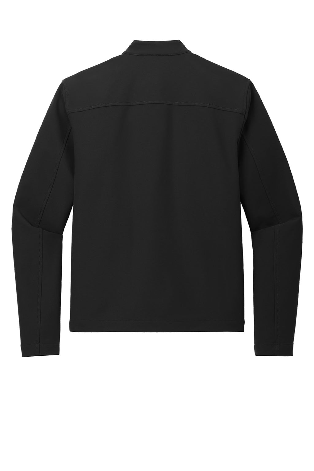 Mercer+Mettle MM7102 Mens Water Resistant Soft Shell Full Zip Jacket Deep Black Flat Back