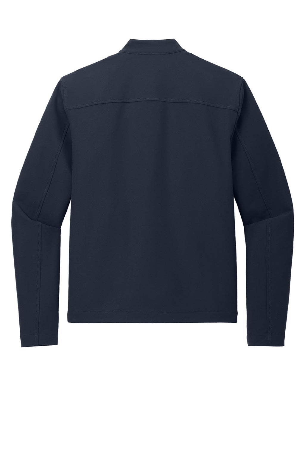 Mercer+Mettle MM7102 Mens Water Resistant Soft Shell Full Zip Jacket Night Navy Blue Flat Back