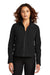 Mercer+Mettle MM7103 Womens Water Resistant Soft Shell Full Zip Jacket Deep Black Model Front