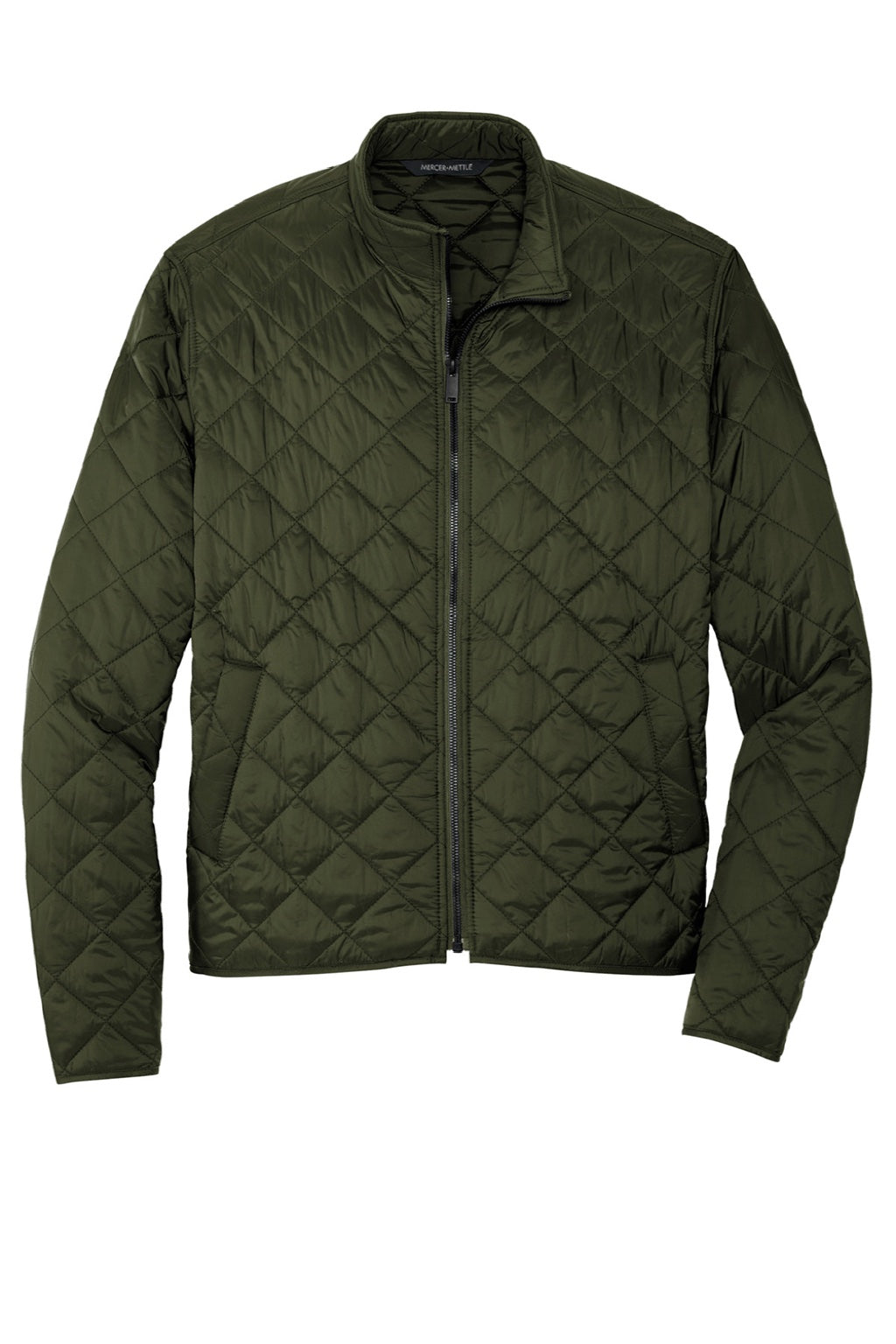 Mercer+Mettle MM7200 Quilted Water Resistant Full Zip Jacket Townsend Green Flat Front