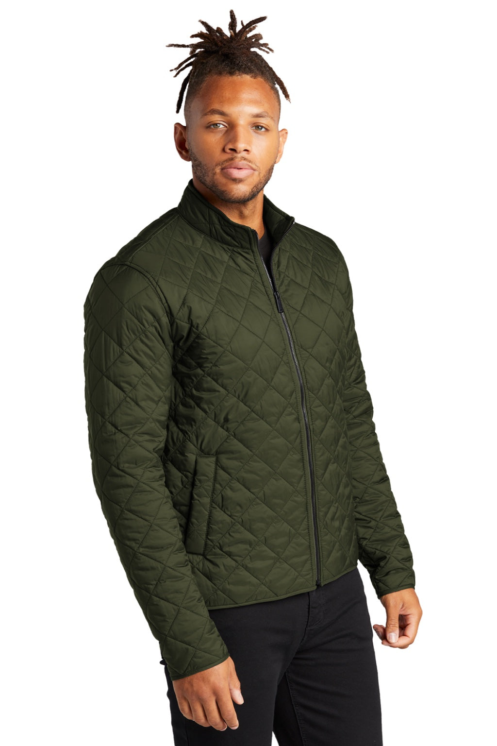 Mercer+Mettle MM7200 Mens Quilted Water Resistant Full Zip Jacket Townsend Green Model 3Q