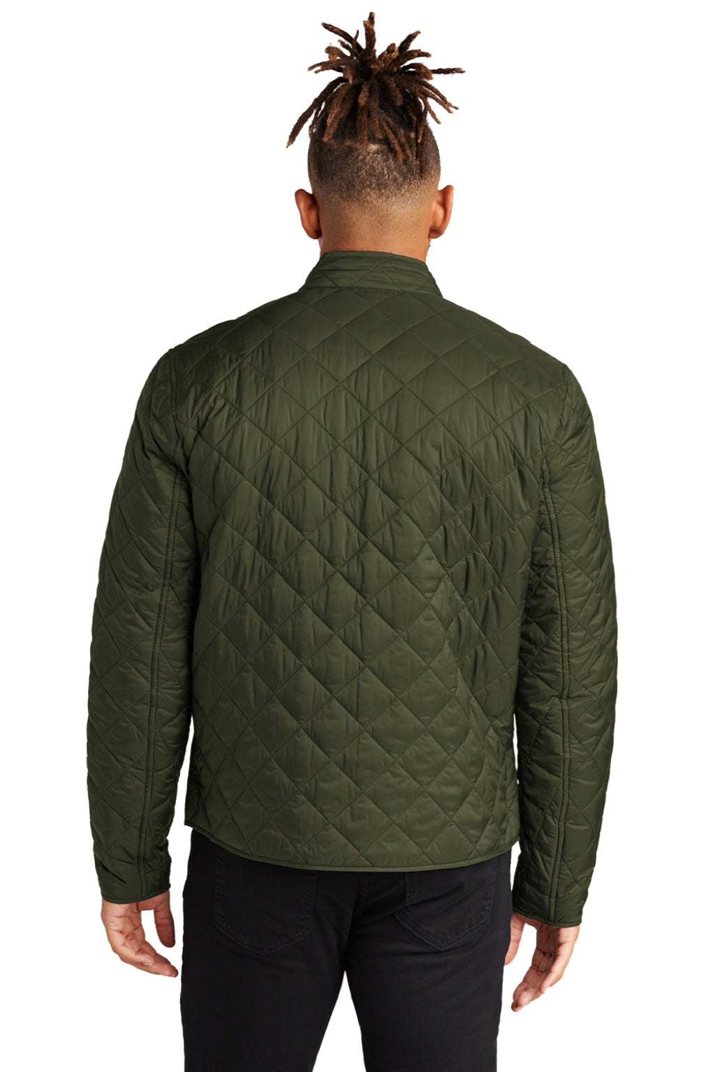 Mercer+Mettle MM7200 Mens Quilted Water Resistant Full Zip Jacket Townsend Green Model Back