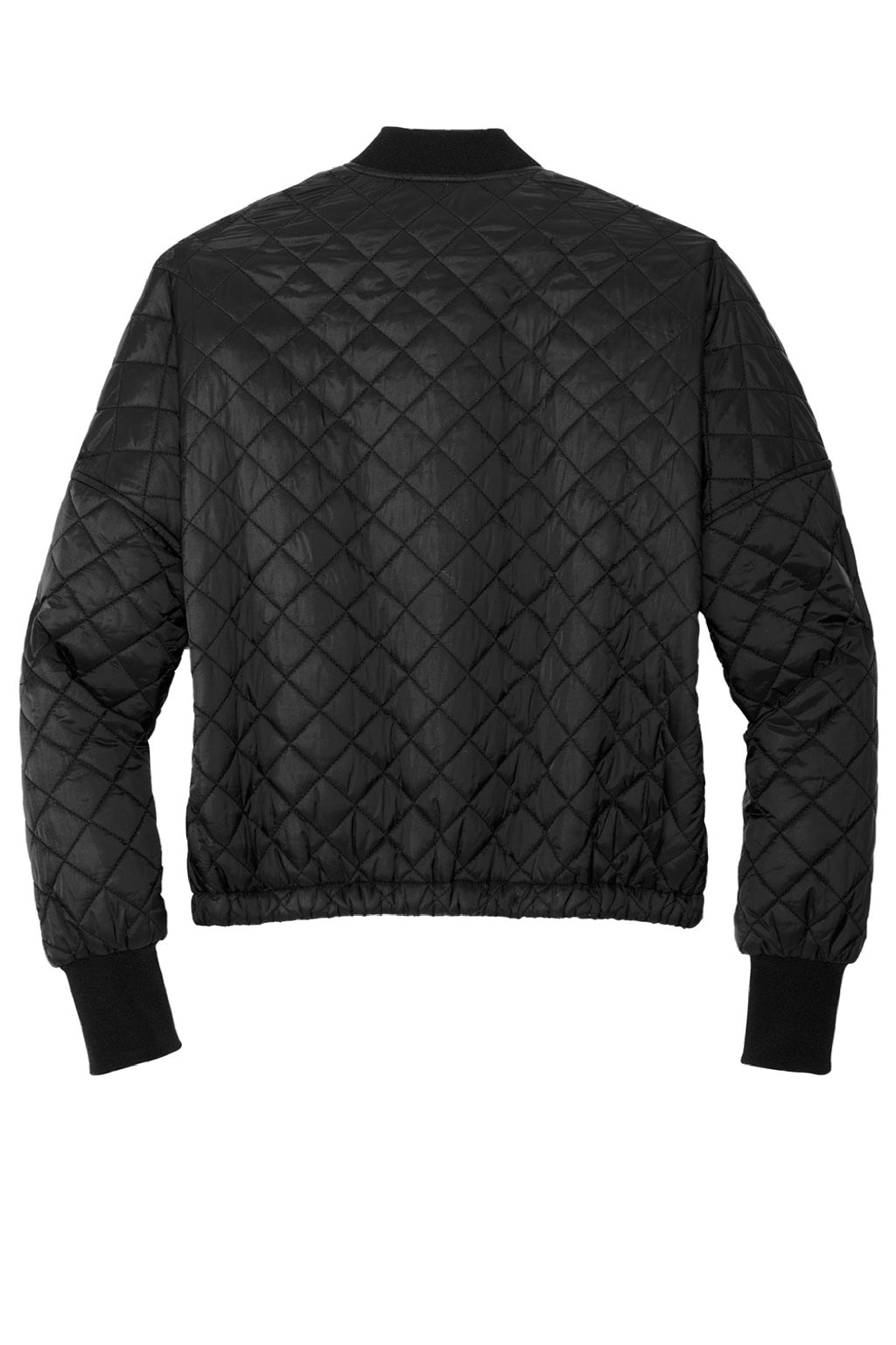Mercer+Mettle MM7201 Quilted Water Resistant Full Zip Jacket Deep Black Flat Back