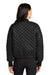 Mercer+Mettle MM7201 Womens Quilted Water Resistant Full Zip Jacket Deep Black Model Back