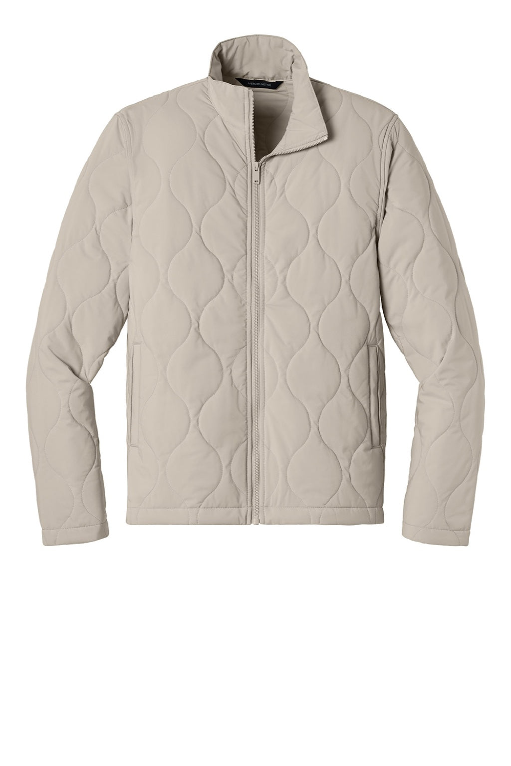 Mercer+Mettle MM7202 Mens Quilted Full Zip Liner Jacket Almond Flat Front