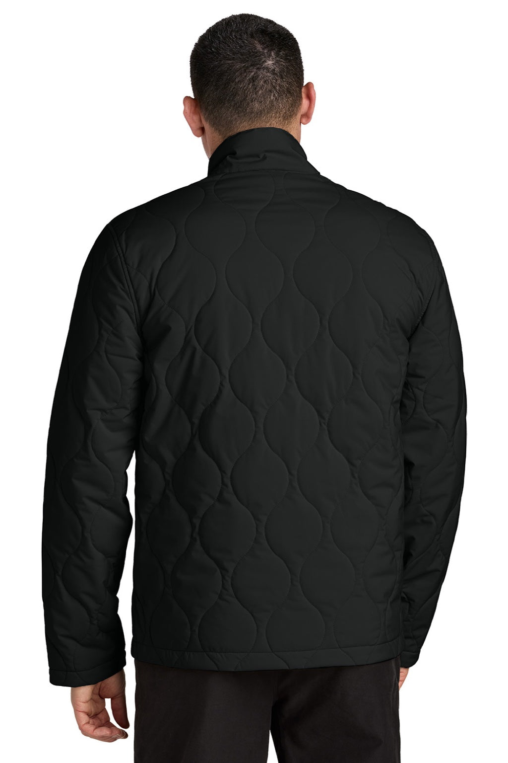 Mercer+Mettle MM7202 Mens Quilted Full Zip Liner Jacket Deep Black Model Back