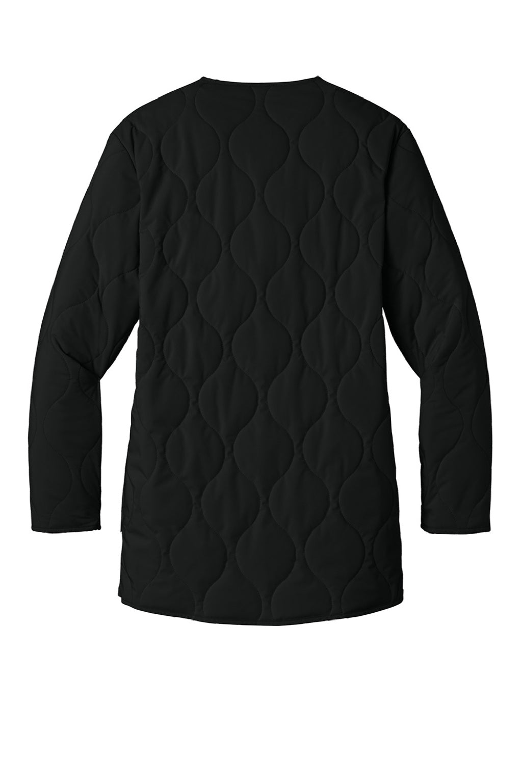 Mercer+Mettle MM7203 Womens Quilted Snap Down Liner Jacket Deep Black Flat Back