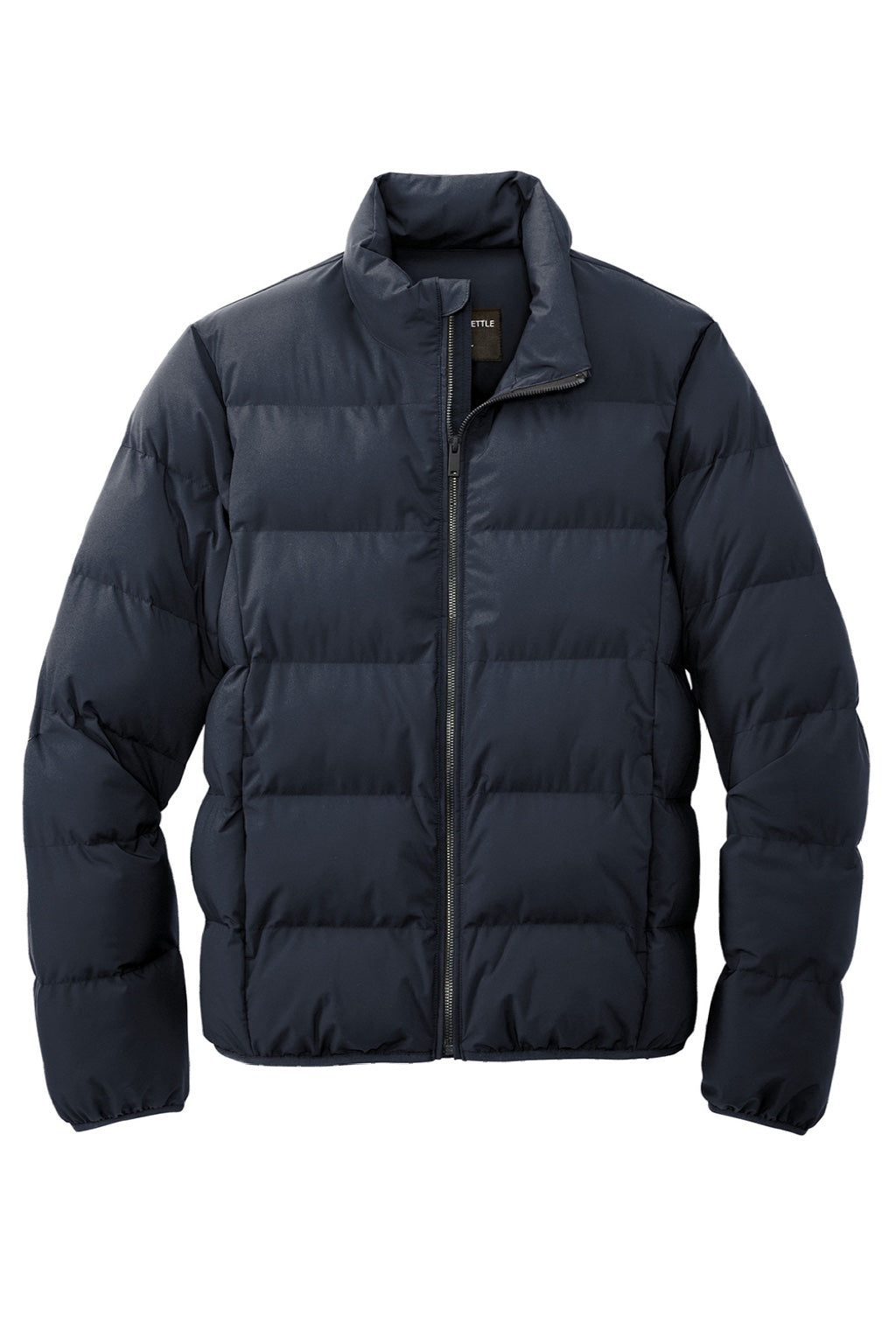Mercer+Mettle MM7210 Mens Water Resistant Full Zip Puffy Jacket Night Navy Blue Flat Front