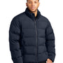 Mercer+Mettle Mens Water Resistant Full Zip Puffy Jacket - Night Navy Blue