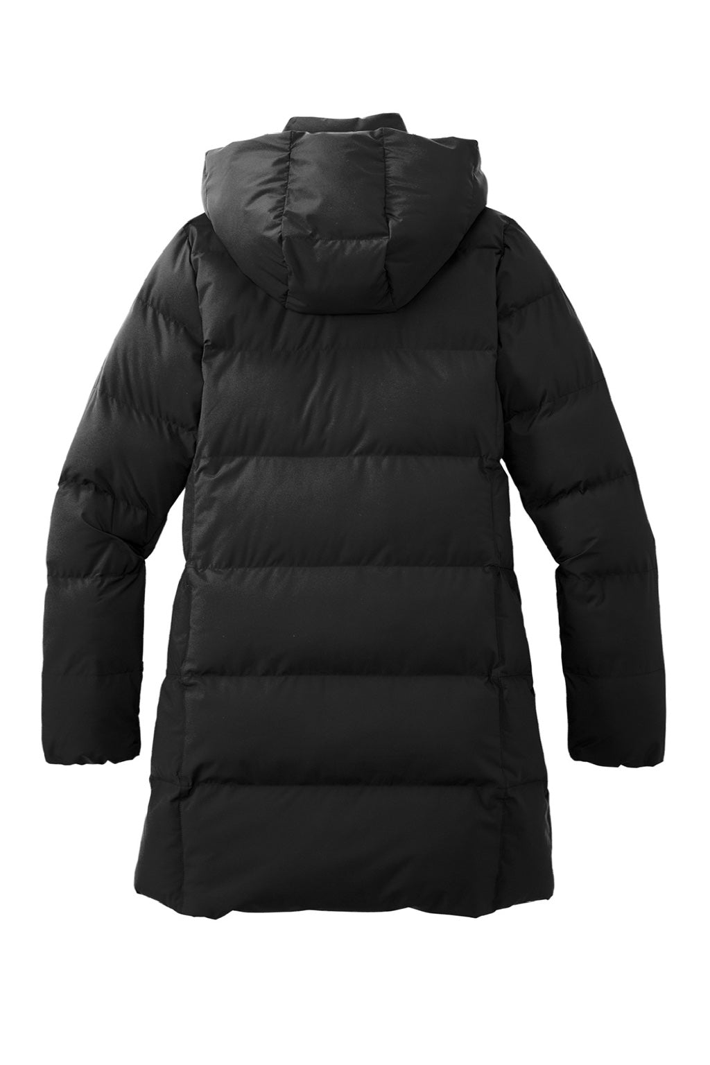 Mercer+Mettle MM7213 Womens Water Resistant Full Zip Hooded Puffy Parka Deep Black Flat Back