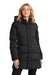 Mercer+Mettle MM7213 Womens Water Resistant Full Zip Hooded Puffy Parka Deep Black Model Front