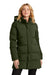 Mercer+Mettle MM7213 Womens Water Resistant Full Zip Hooded Puffy Parka Townsend Green Model Front