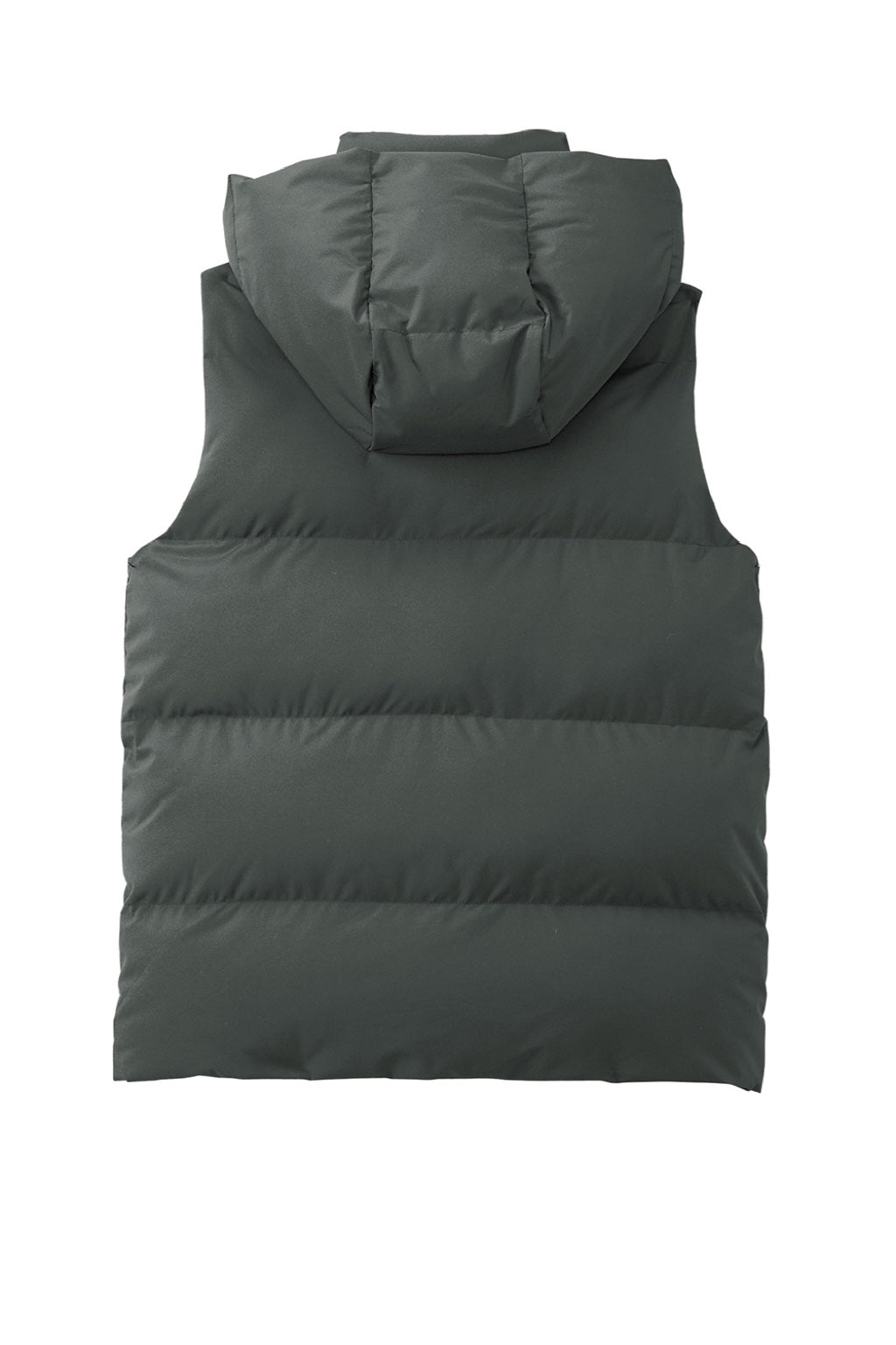 Mercer+Mettle MM7217 Womens Water Resistant Full Zip Hooded Puffy Vest Anchor Grey Flat Back