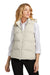 Mercer+Mettle MM7217 Womens Water Resistant Full Zip Hooded Puffy Vest Birch Model Front
