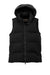Mercer+Mettle MM7217 Womens Water Resistant Full Zip Hooded Puffy Vest Deep Black Flat Front