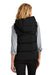 Mercer+Mettle MM7217 Womens Water Resistant Full Zip Hooded Puffy Vest Deep Black Model Back