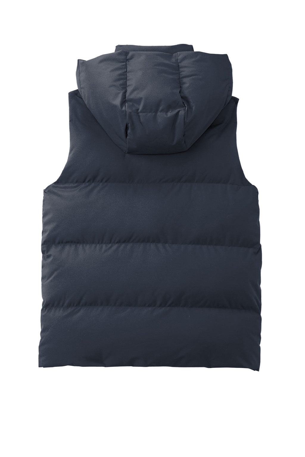 Mercer+Mettle MM7217 Womens Water Resistant Full Zip Hooded Puffy Vest Night Navy Blue Flat Back