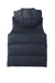 Mercer+Mettle MM7217 Womens Water Resistant Full Zip Hooded Puffy Vest Night Navy Blue Flat Back