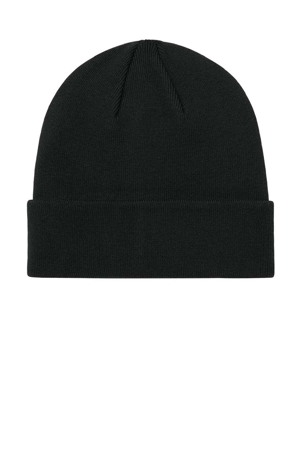 Mercer+Mettle MMC150 Mens Soft Blend Beanie Deep Black Flat Front