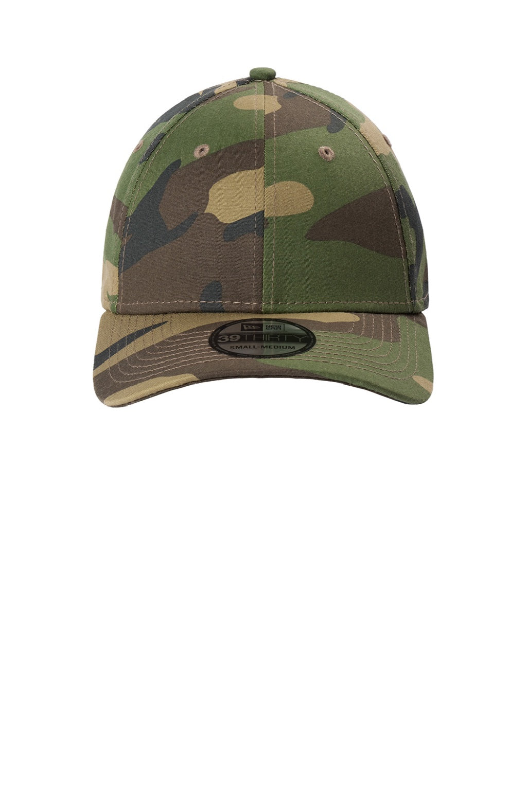 New Era Hats NE1000 Mens Stretch Fit Hat Camo Flat Front