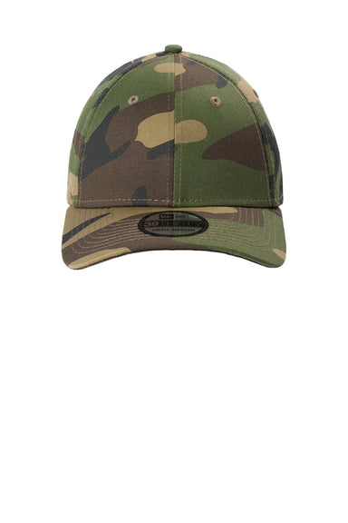New Era Hats NE1000 Mens Stretch Fit Hat Camo Flat Front