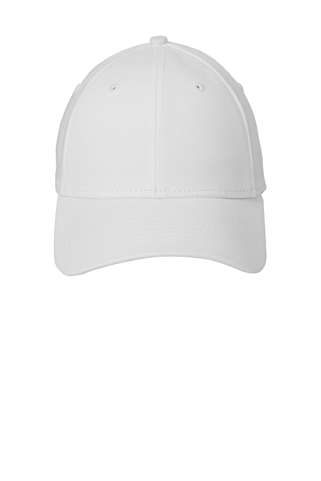 New Era Hats NE1000 Mens Stretch Fit Hat White Flat Front
