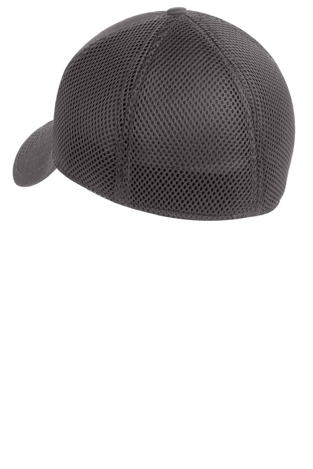 New Era Hats NE1020 Mens Stretch Fit Hat Charcoal Grey Flat Back