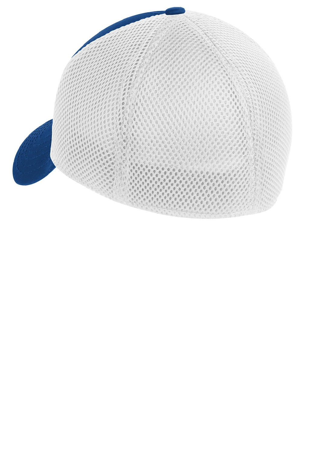 New Era Hats NE1020 Mens Stretch Fit Hat Royal Blue/White Flat Back