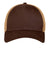 New Era Hats NE1020 Mens Stretch Fit Hat Chocolate Brown/Khaki Flat Front